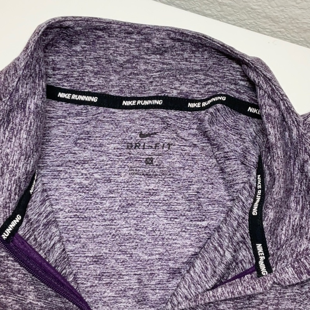 Nike Running 3/4 Zip Pullover Long Sleeve Purple 1X - Picture 5 of 9